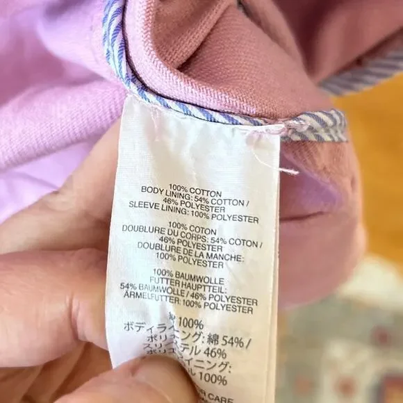 J.Crew Pink Cotton Canvas Double Breasted Pea Coat Work Barn Jacket - Picture 4 of 6